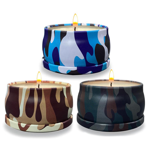 3 Packs x 2.5 oz Citronella Candles Outdoor Set,Indoor Scented Soy Wax Candles Portable Travel Tin Gift Set for Home Garden Pati