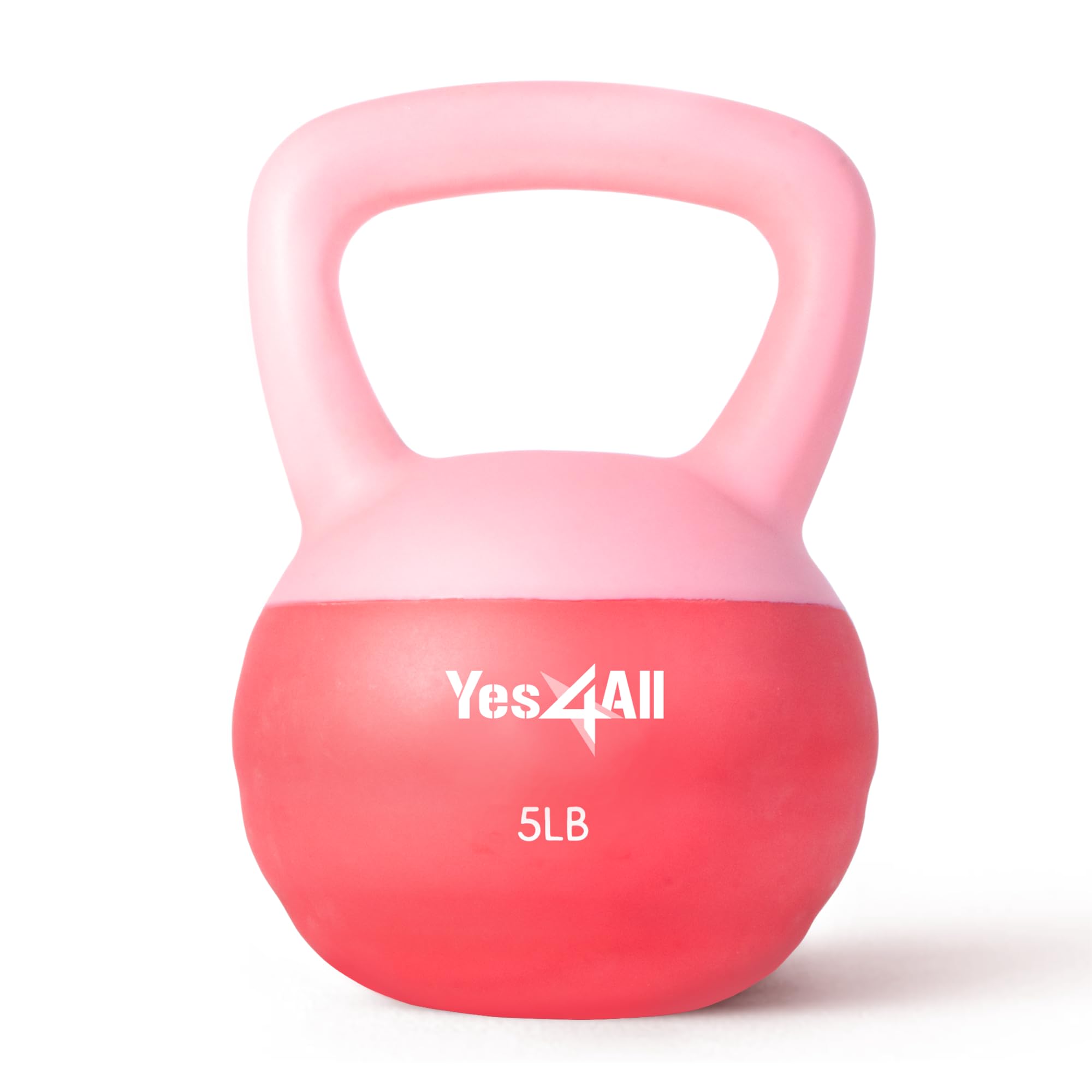 Yes4All Soft Kettlebell, PVC Kettlebells Exercise Weights & Color-Coded Strength Training Kettlebells with 4 Options (5,10,15,20