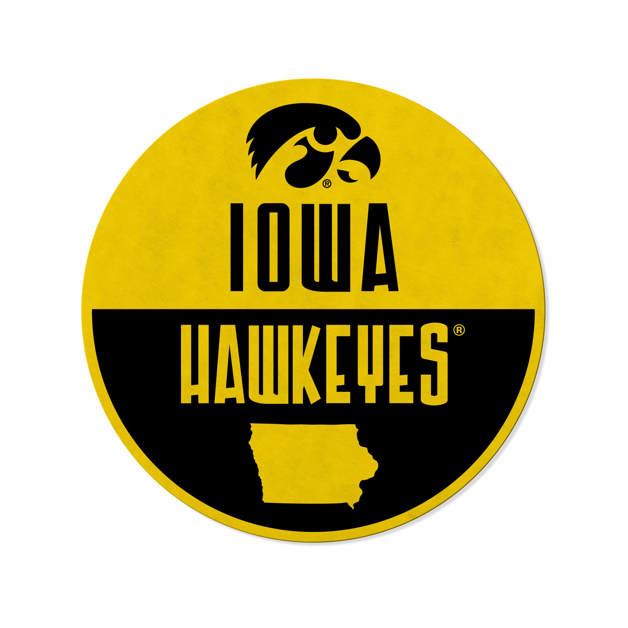 Rico Industries Ncaa Iowa Hawkeyes Classic Shape Cut Pennant - Home And Living Room D  Cor - Soft Felt Ez To Hang