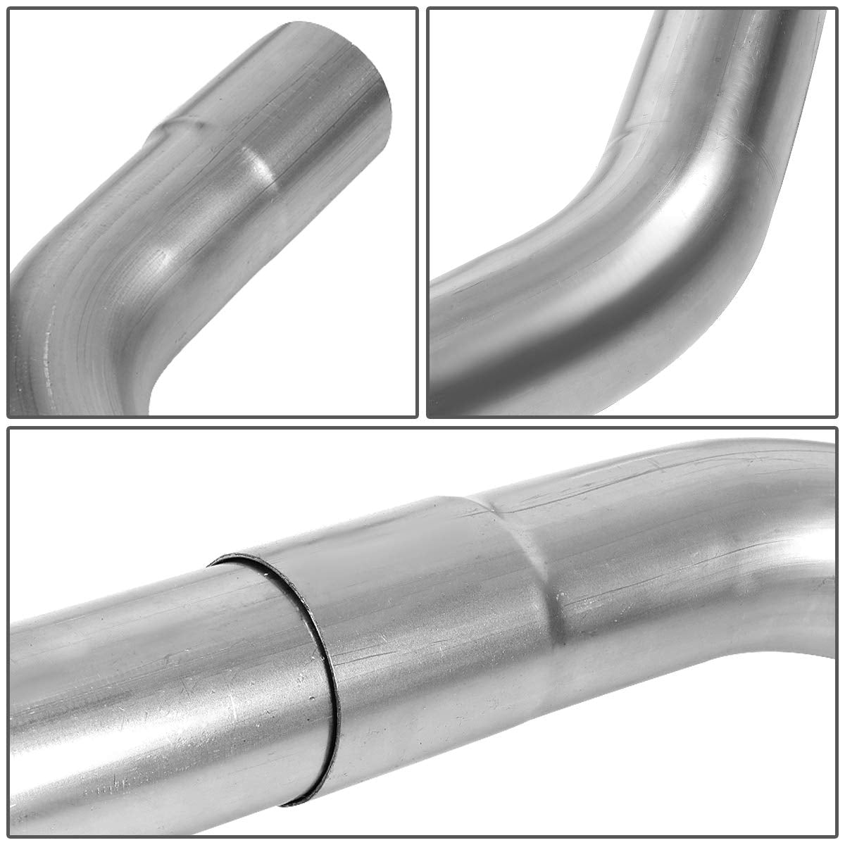 Dna Motoring Ztl-30Raw 16 Pcs 3 Inches Mild Steel Diy Custom Mandrel Exhaust Pipe Straight  U Bend Tube Kit,Universal Fit