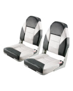 Vevor High Back Boat Seat 2 Pack, Folding Fishing Boat Seat With Thickened Sponge Cushion & Waterproof Pvc Leather, Aluminum All