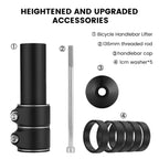 Rainflowwer Bike Stem 28.6Mm (1-1/8), 135Mm Aluminum Adapter Adjustable Alloy Handlebar Stem Riser For Mountain Bike, Road Bike,