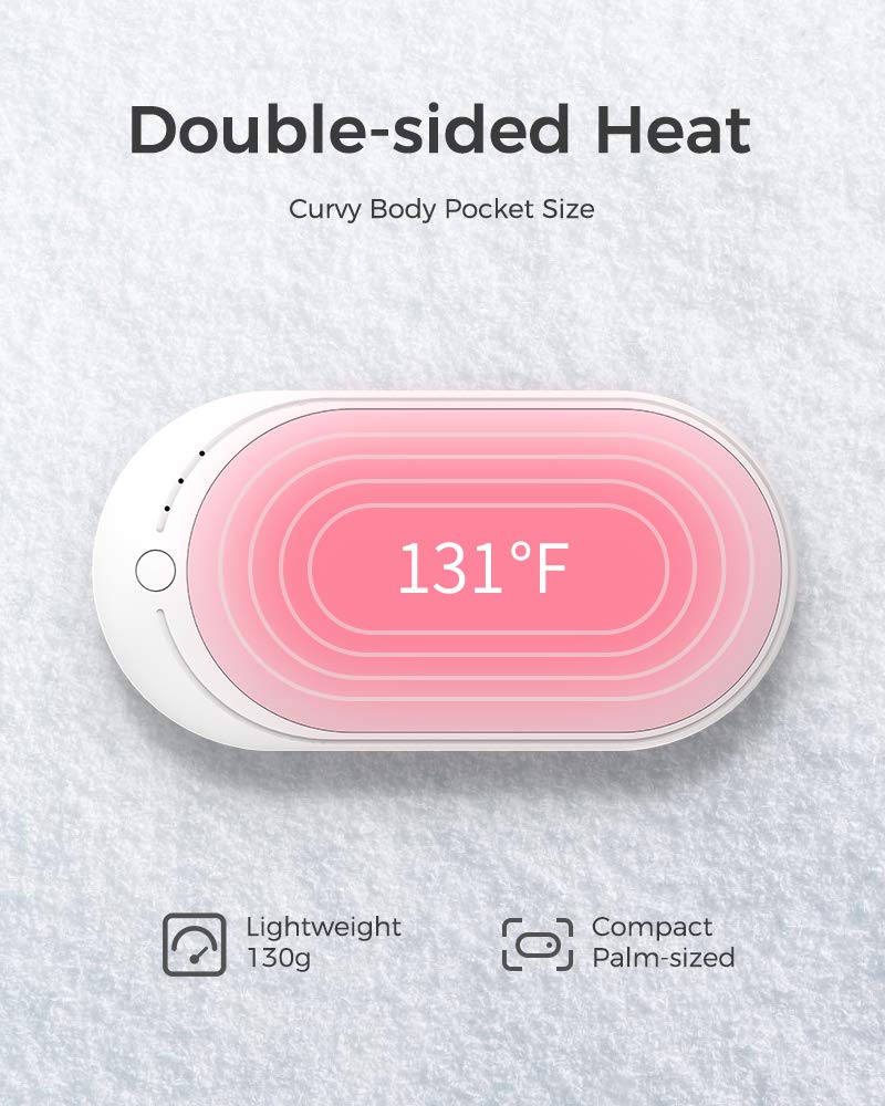 Ocoopa Hand Warmers Rechargeable, 1 Pack 5200Mah Electric Portable Pocket Heater, Heat Therapy Great For Raynauds, Hunting, Golf