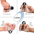 Logest Metal Hand Grip Set, 100Lb-350Lb 6 Pack No Slip Heavy-Duty Grip Strengthener With Gift Box, Great Wrist & Forearm Hand Ex