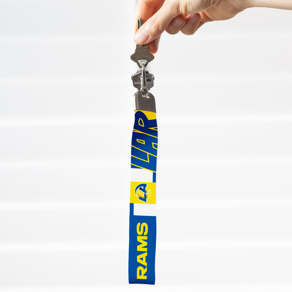 Rico Industries Nfl Football Los Angeles Rams Standard Wrist Lanyard Key Chain, Cute Wristlet Strap Keychain Holder For Women Me