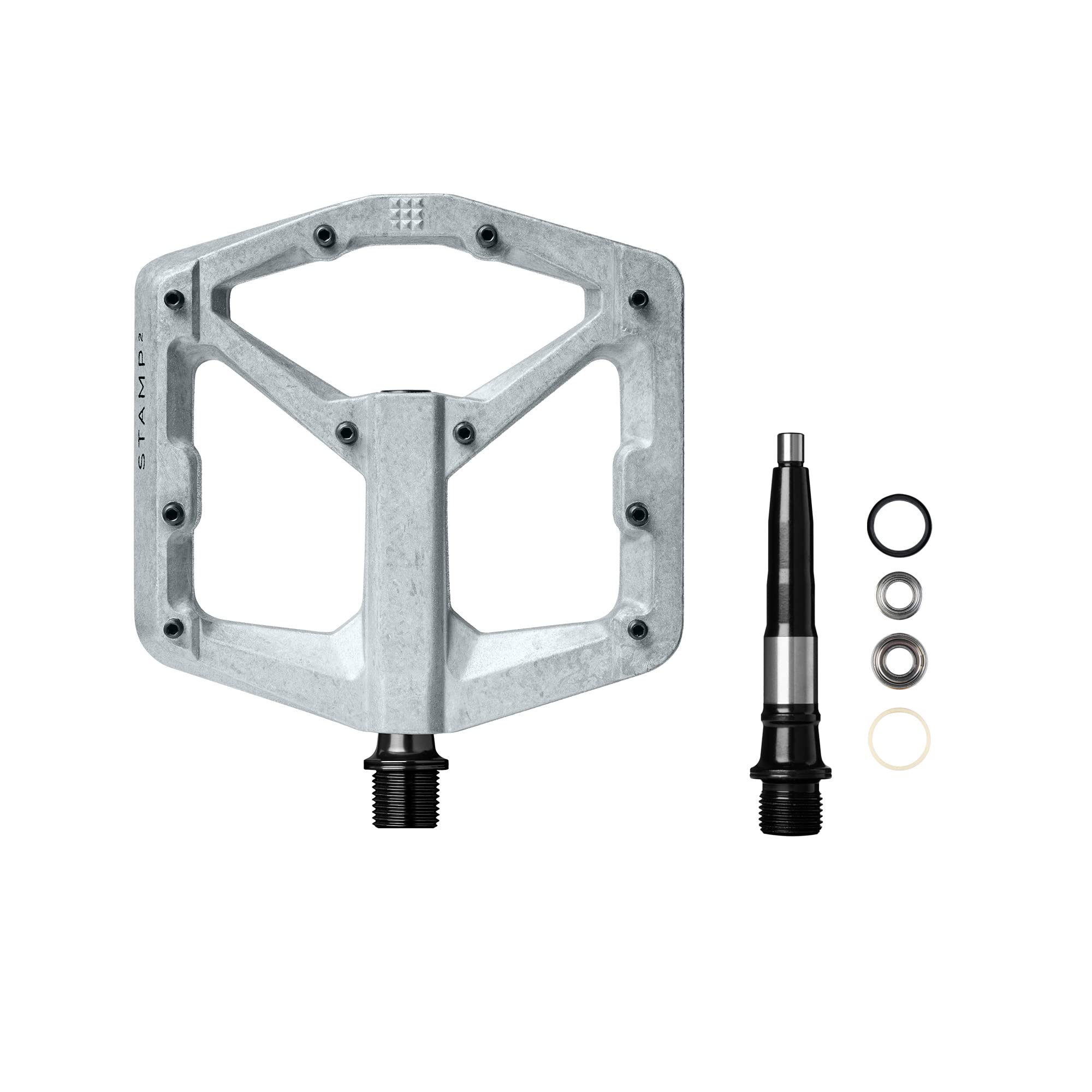 Crankbrothers Mtb Pedals Stamp 2 Large Raw And Silver