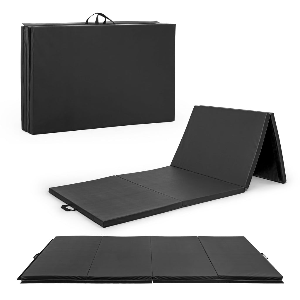 Cap Barbell Folding Exercise Mat - Durable, Anti-Tear, Thick Padding For Fitness, Aerobics, Gymnastics & Home Workouts. 10' X 4'