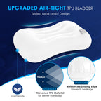 Hikenture Camping Pillow With Removable Cover - Ultralight Inflatable Pillow For Neck Lumber Support - Upgrade Backpacking Pillo