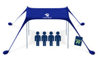 Sun Ninja Beach Tent Sun Shelter Upf50+ - Easy Pop Up Beach Canopy - Outdoor Shade For Camping Trips, Fishing, Backyard Fun Picn
