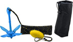 Xialuo Marine Kayak Anchor Kits 3.5 Lb Folding Anchor Accessories With 30 Ft Rope For Fishing Kayaks, Canoe, Jet Ski, Sup Paddle