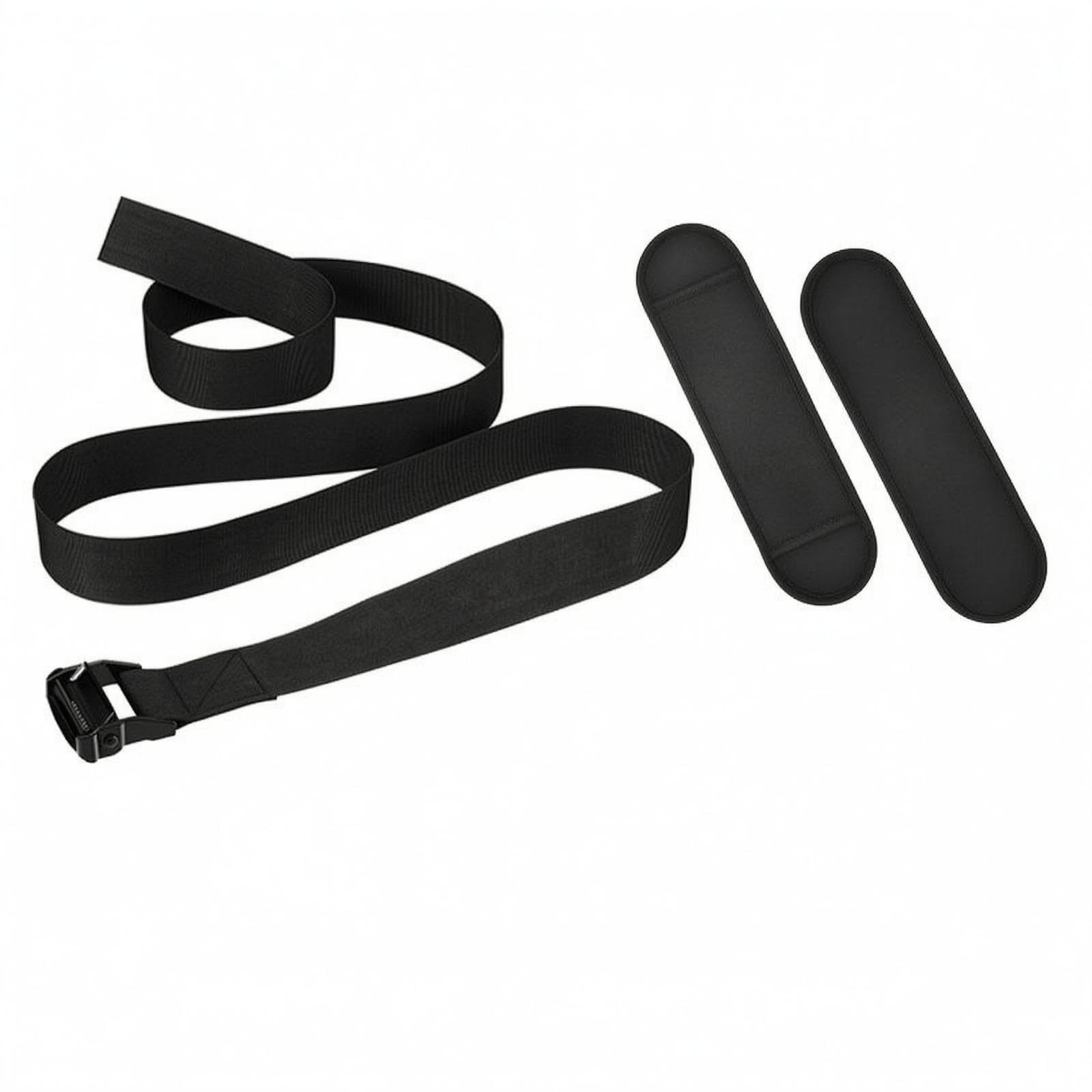 MERISHOPP Hamstring Training Strap Adjustable Leg Curl Strap Nylon Knee Pad Set