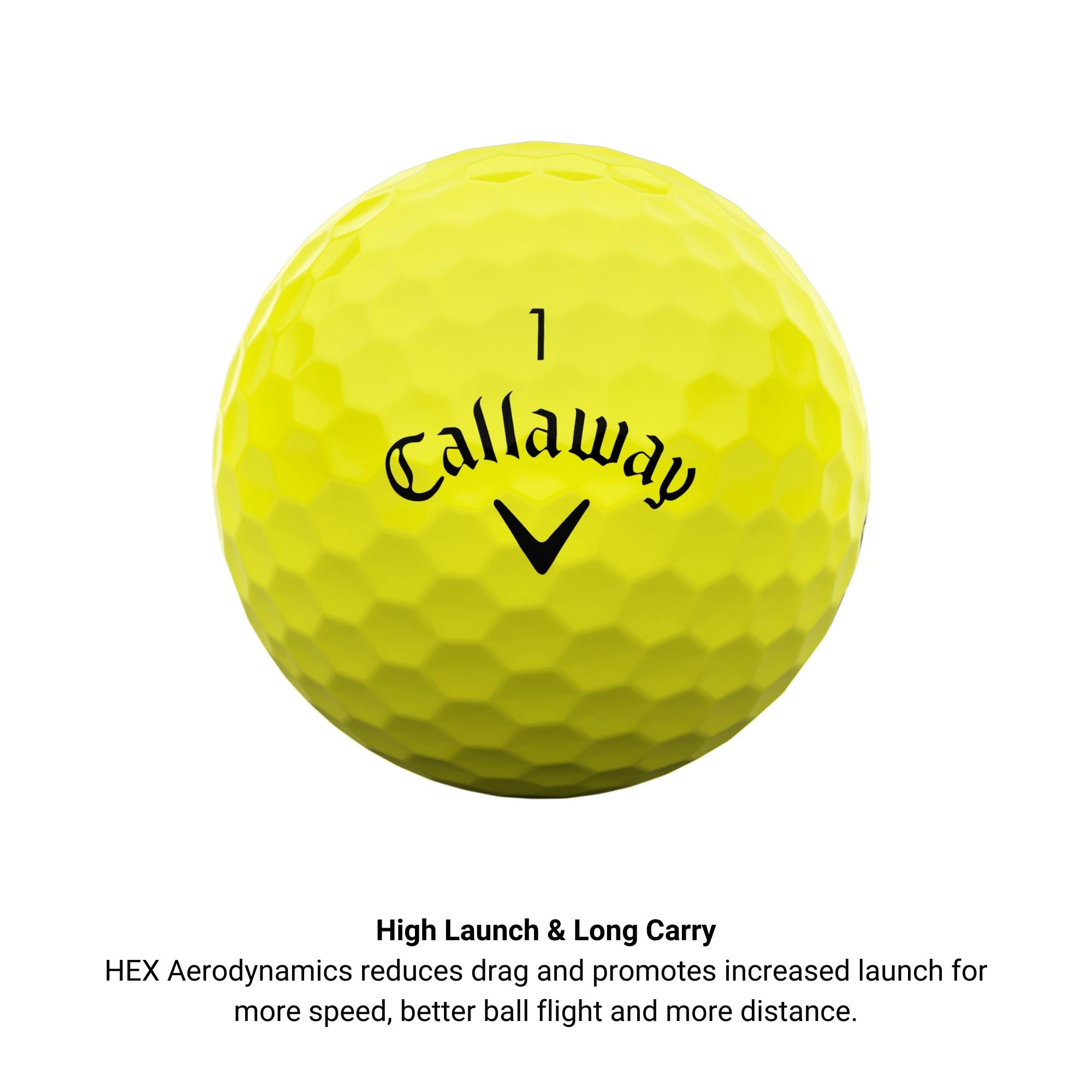 Callaway Erc Triple Track Golf Balls 12B Pk (2023 Version, Yellow)
