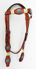 Prorider Horse Saddle Tack Bridle Western Leather Rawhide Rawhide Headstall 7878Thb