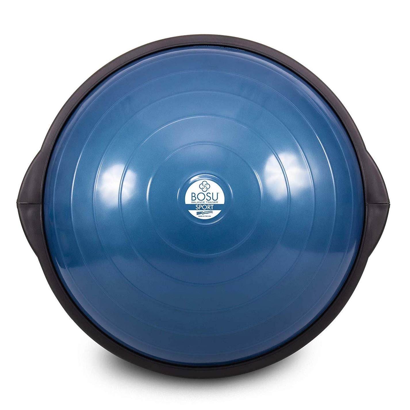 Bosu 20 Inch Dynamic Non-Slip Travel Size Home Gym Balance Ball Pod Trainer For Strength And Flexibility With 6 Rubber Feet And 