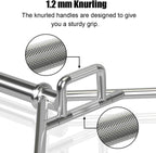 Gymax Olympic Hex Bar, Folding Trap Bar 56'' Chrome Finish Hex Weight Lifting Bar Deadlift Bar With Two-Handle, For Squats, Dead