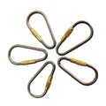 Ekloen 5Pcs Mini Titanium Locking Carabiner, Perfect D-Ring For Outdoor And Indoor Use