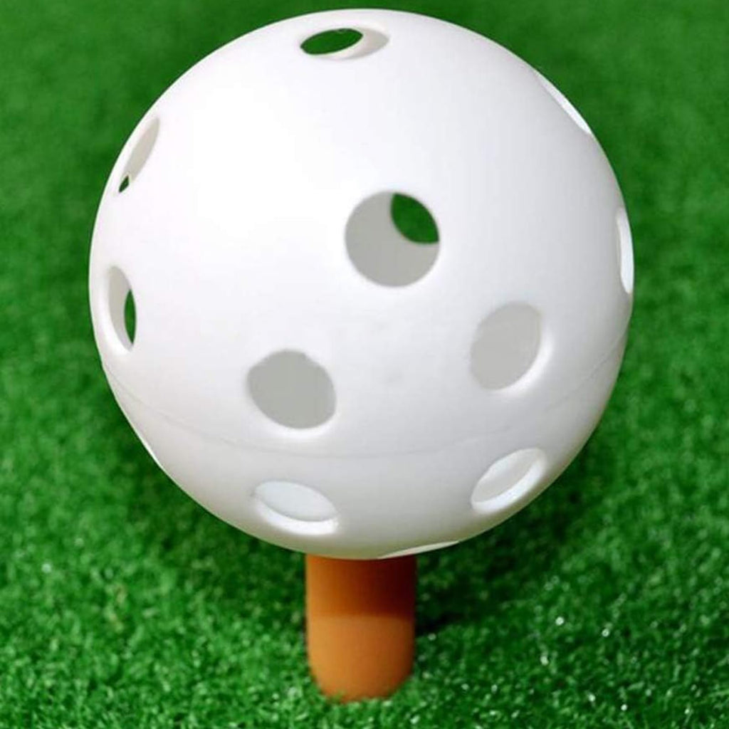 Faswin 100 Pack White Plastic Golf Training Balls, Airflow Hollow 41Mm Golf Balls For Driving Range, Swing Practice, Home Use