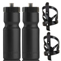 50 Strong Bike Water Bottle Holder And Bottle Combo | 2-Pack Bike Water Bottles & Water Bottle Cage | 22 Oz Sports Squeeze Water