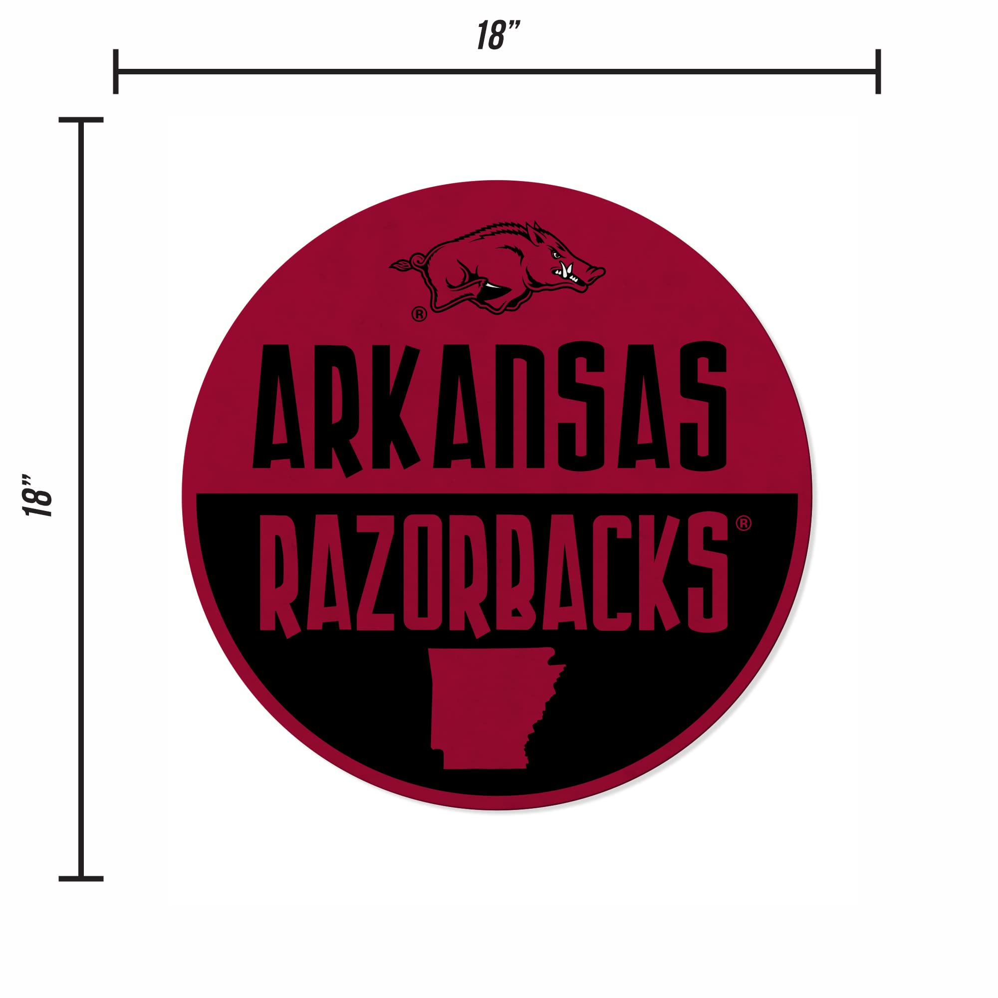 Rico Industries Ncaa Arkansas Razorbacks Classic Shape Cut Pennant - Home And Living Room D  Cor - Soft Felt Ez To Hang