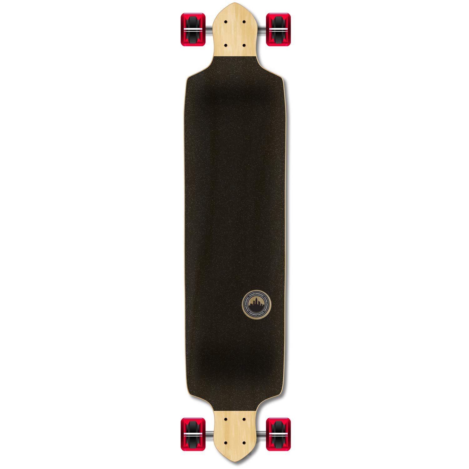 Yocaher Professional Speed Drop Down Stained Complete Longboard, Natural