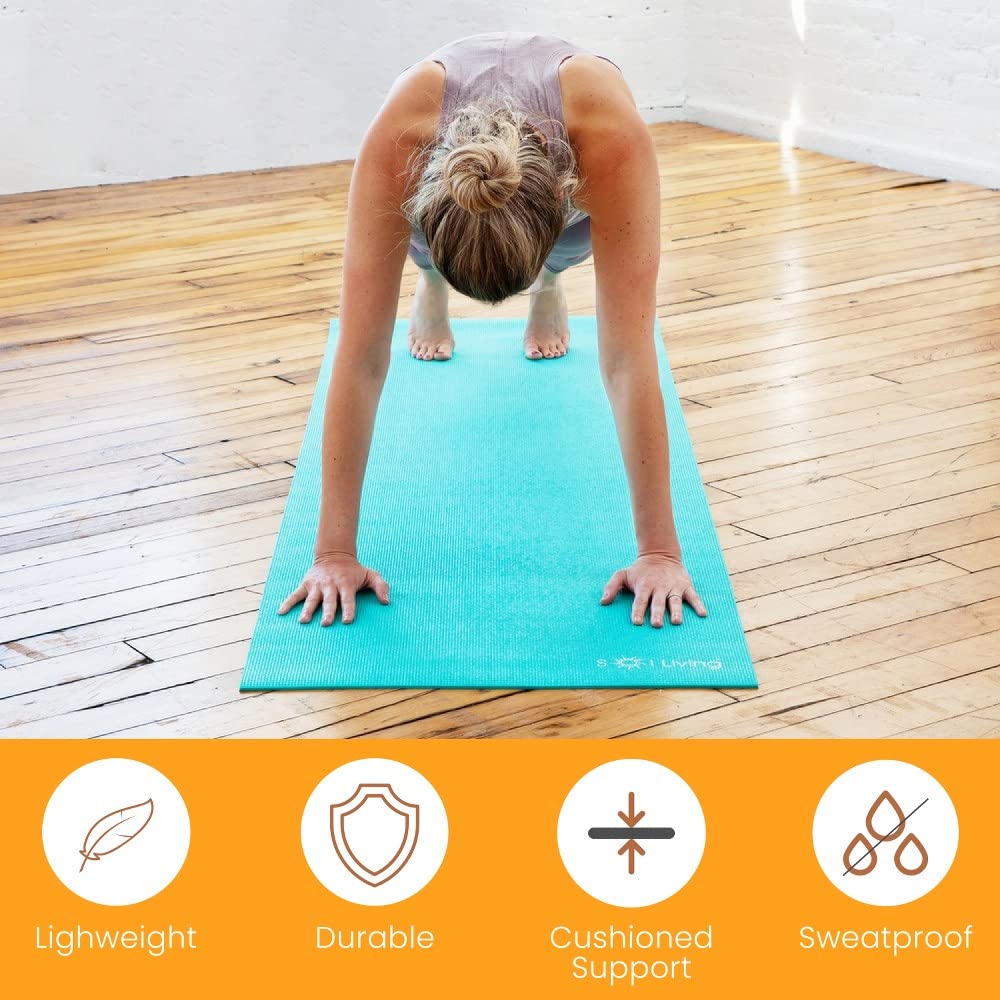Sol Living Travel Yoga Mat - Natural Tree Rubber For Extra Grip - Non-Slip, Foldable, Eco-Friendly - Perfect For On-The-Go Yoga,