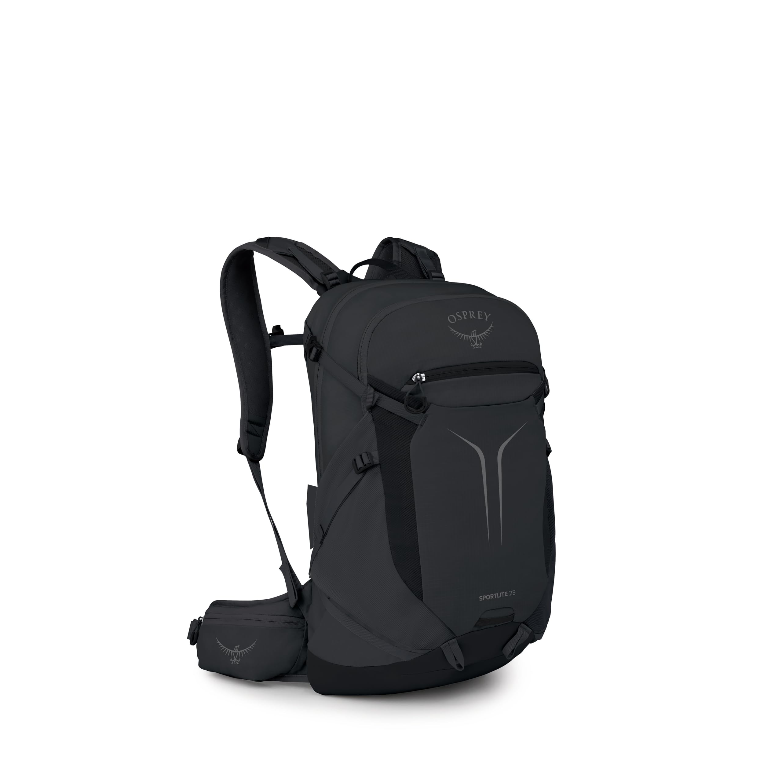 Osprey Sportlite 25L Lightweight Hiking Backpack for Men and Women - Everyday Hiking Bag - Travel Daypack, Raven Black