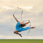 Ygeomer 12Pcs Rhythmic Dance Ribbons Gymnastics Ribbon Streamers Dancing Streamers, Baton Twirling, For Artistic Dancing Gymnast