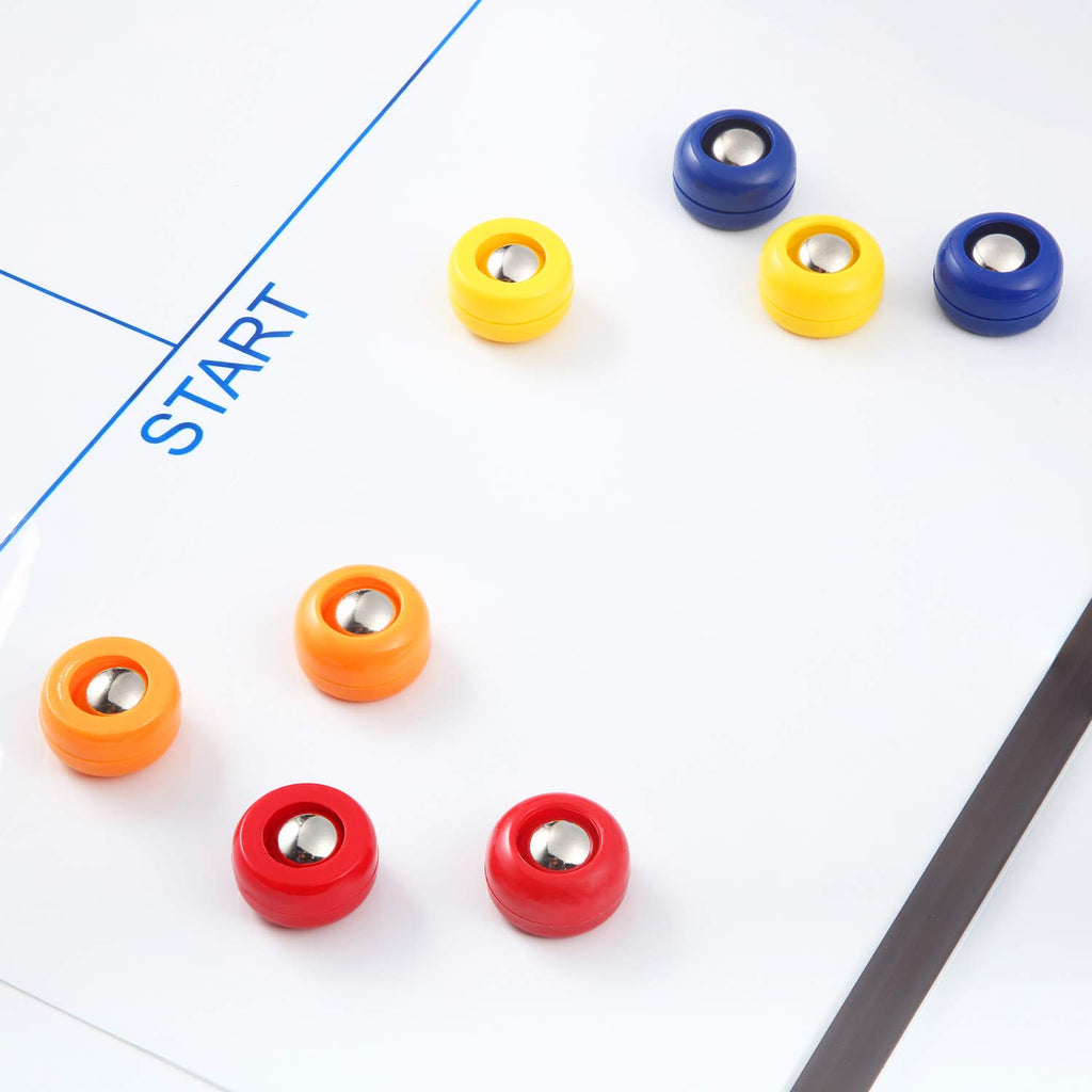 Gejoy 16 Pieces Mini Shuffleboard Replacement Pucks Tabletop Equipment Rollers Set Shuffleboard Curling Accessories