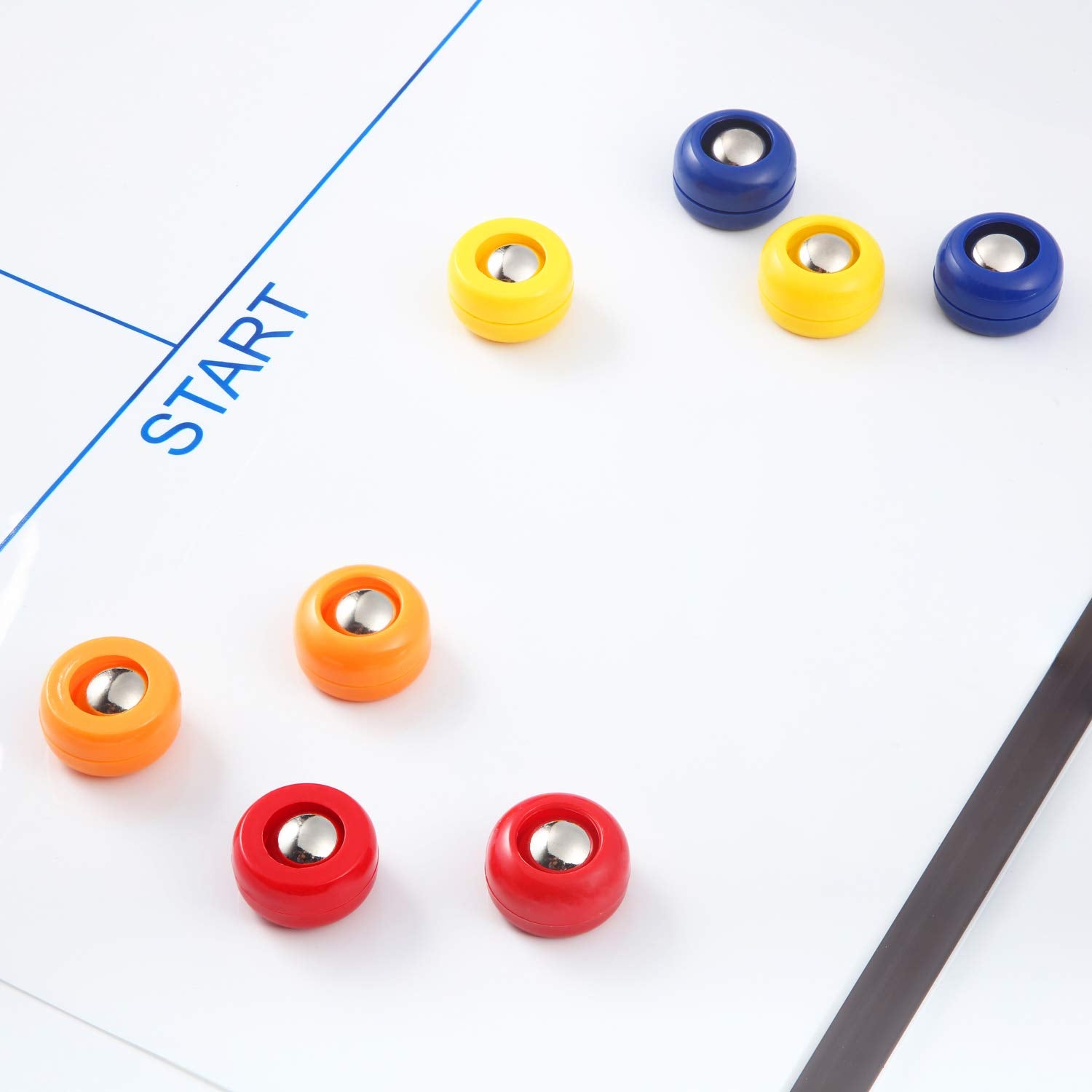 Gejoy 16 Pieces Mini Shuffleboard Replacement Pucks Tabletop Equipment Rollers Set Shuffleboard Curling Accessories