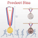 Hilitchi Gold Silver Bronze Award Medals With Ribbon Winner Awards Olympic Style For Kids School Sports Meeting Sports Events Or