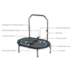 Stamina Fitness Trampoline - Exercise Trampoline With Smart Workout App - Indoor Trampoline Fitness Rebounder
