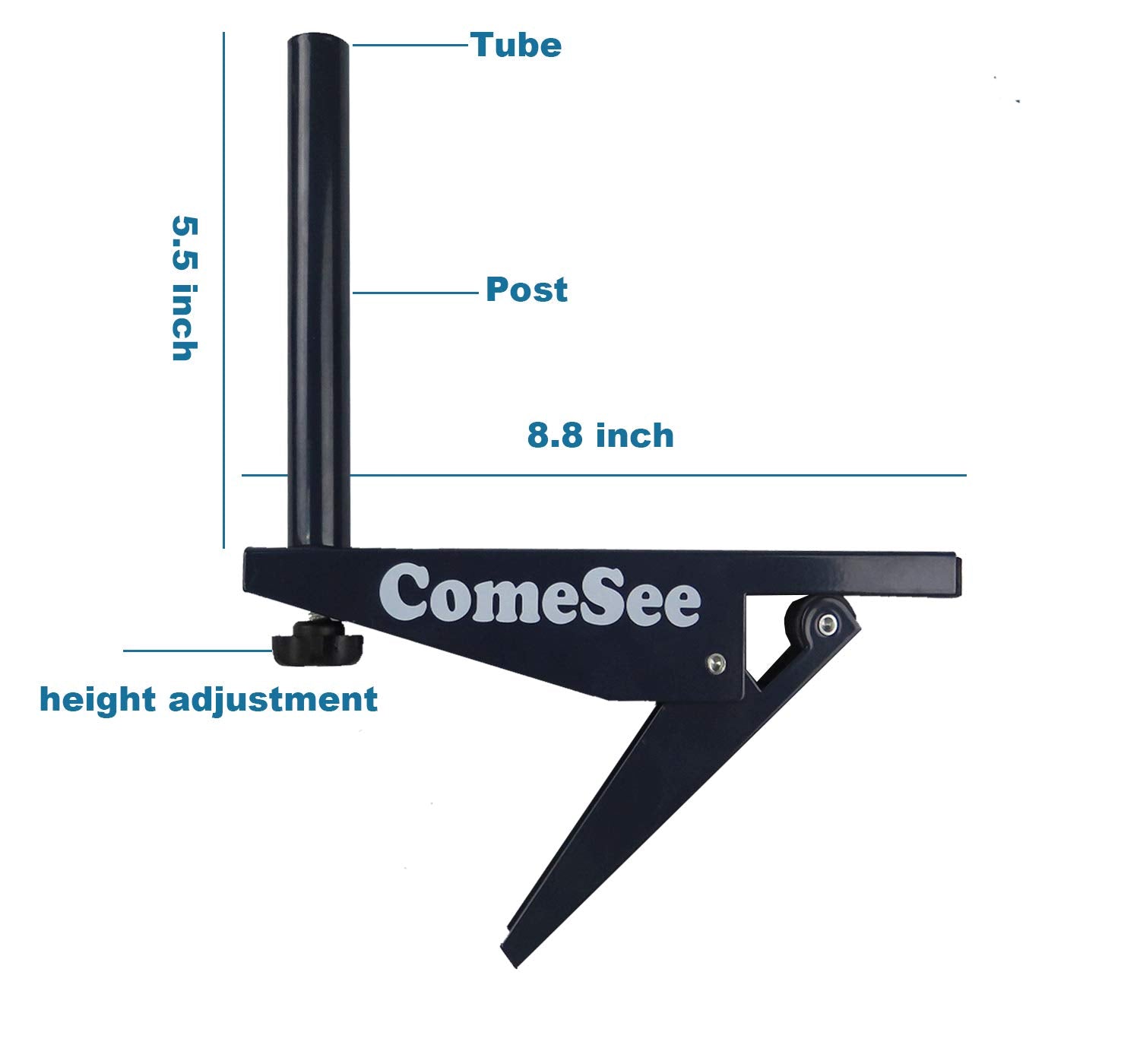Comesee Professional Ping Pong Net Clip On Easy, Table Tennis Net And Post Set With Spring Activated Clamp, Thick Base Grip, Pre