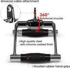 Yes4All Rubber Rotating Double D Row Handle Cable Attachment For Weight Workout, Cable Machine Accessories For Home Gym