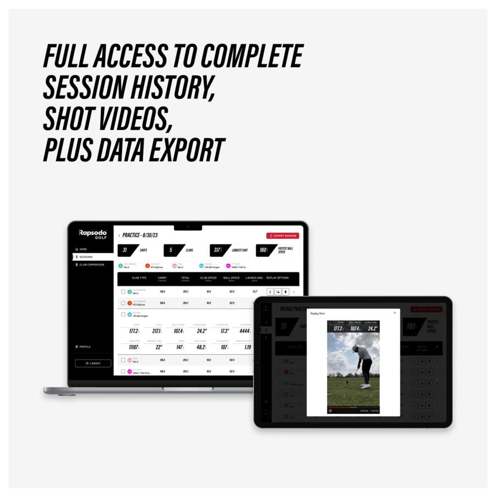 Rapsodo Mlm2Pro Mobile Launch Monitor + Golf Simulator,Grey