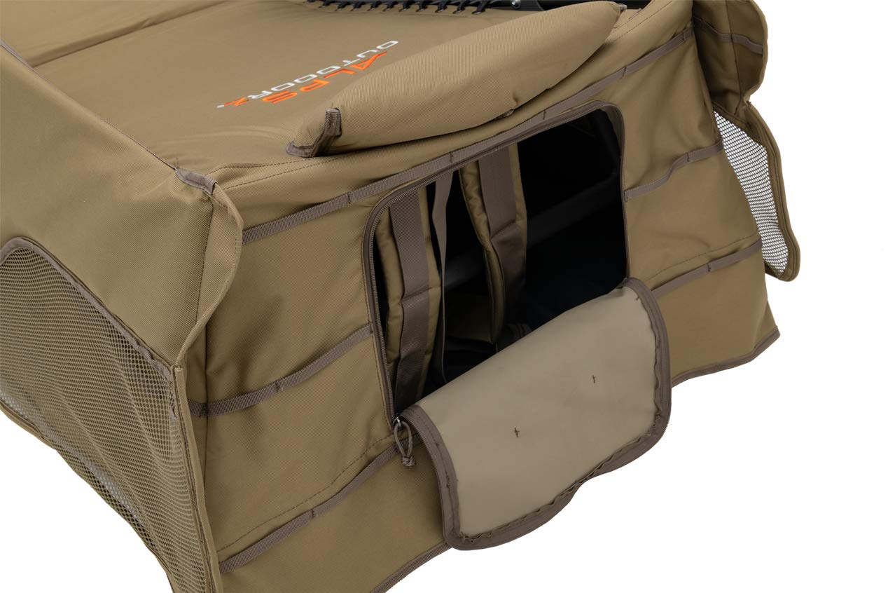 ALPS OutdoorZ Legend Layout Blind - Hunting Blind, Tan, with Zero-Gravity Chair Design, Waterproof Floor, Mesh Face Screen, Rear