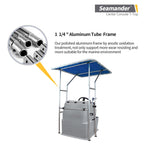 Seamander Boat T-Top For Center Console,Bimini Tops With 1'' Aluminum Tube (Pacific Blue)