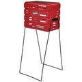 Tourna Ballport Tennis Ball Hopper Holds 80 Balls Durable and Lightweight - Red