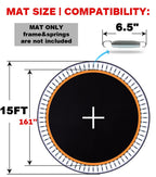 Jumptastic Trampoline Mat Replacement, Trampoline Mat(Mat Dia:161In) Fits 15 Ft Frame, With 96 V-Rings Fits 6.5 Inch, Reinforce,