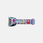 Giro Buster Kids Ski Goggles - Snowboard Goggles For Youth, Boys & Girls - Light Harbor Blue Phil Strap With Amber Rose Lens