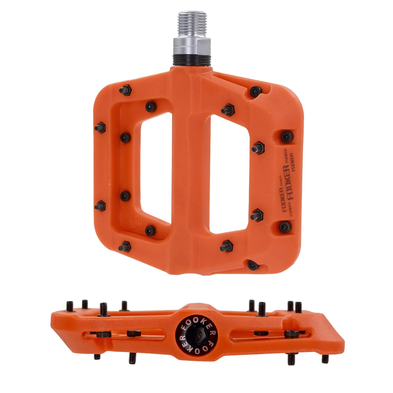 Fooker Mtb Pedals Mountain Bike Pedals 3 Bearing Non-Slip Lightweight Nylon Fiber Bicycle Platform Pedals For Bmx Mtb 9/16''