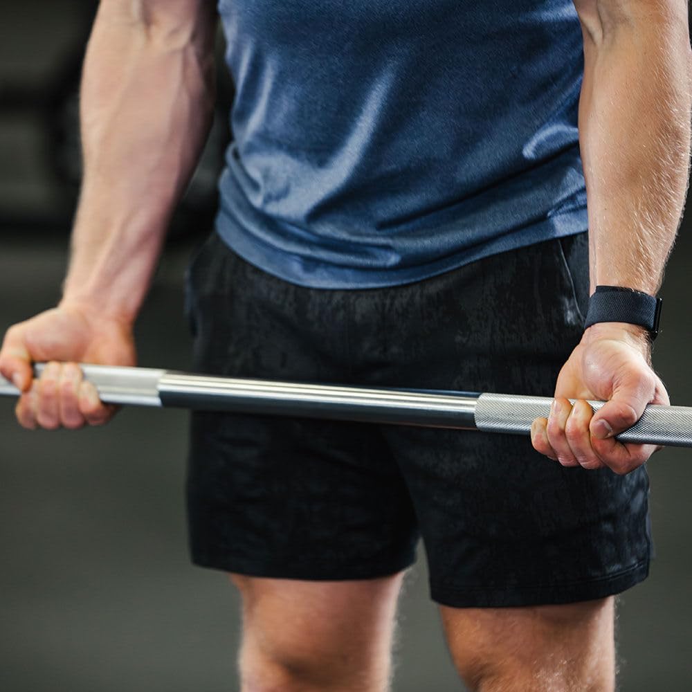 Titan Fitness 70 Lb Rubber Straight Fixed Barbell, Pre-Loaded Weight Bar For Strength Training & Weightlifting