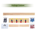 Apudarmis Ladder Toss Game Set, 35X26In Pine Wooden Golf Ladder Lawn Game With 6 Bolos Balls And Carrying Case - Outdoor Backyar