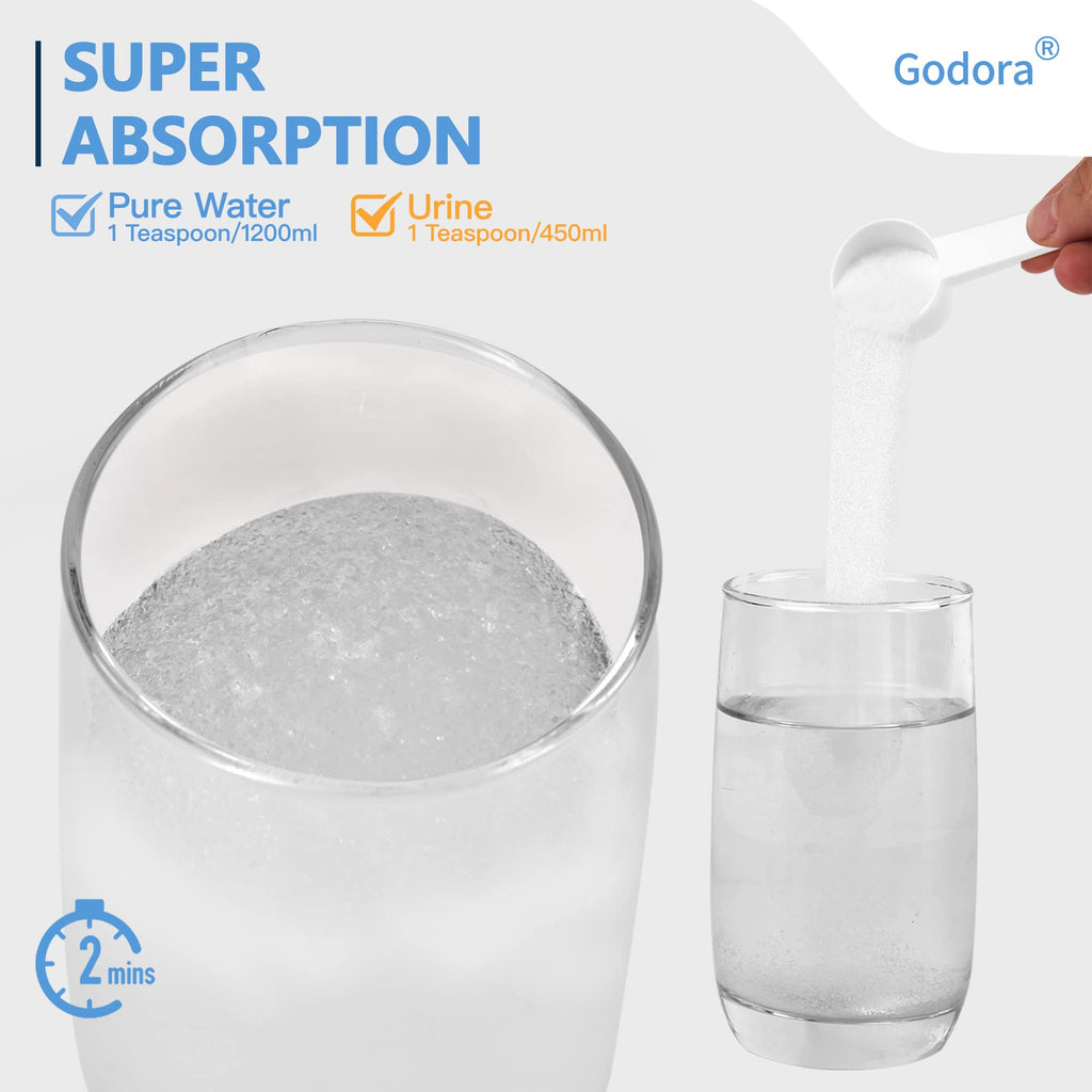 Godora 2.2Lb Eco-Friendly Toilet Urine Powder With Spoon, Fast-Absorbing Camping Toilet Chemicals, Rapidly Biodegradable Eco Gel