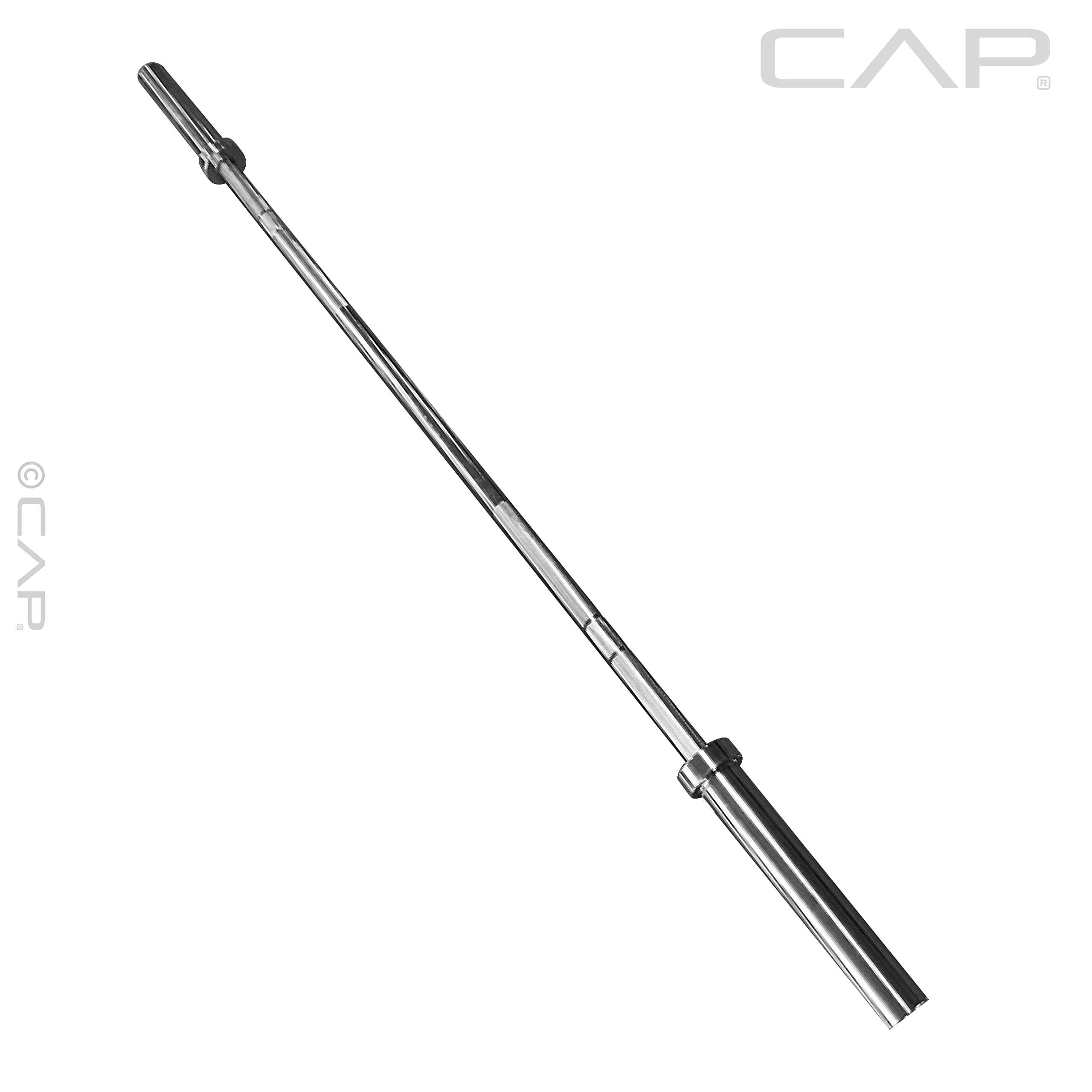 Cap Barbell 2' Olympic Solid Bar, Bronze Bushings, Chrome, 45.75 Inches (New Version) (Obis-72-3)