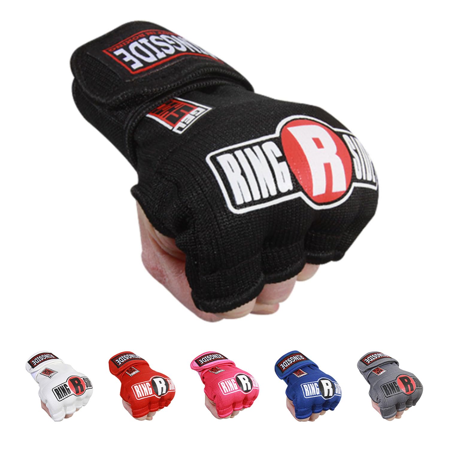 Ringside Quick Wrap Gel Shock Mma Boxing Hand Wraps, Large/Xlarge, Black