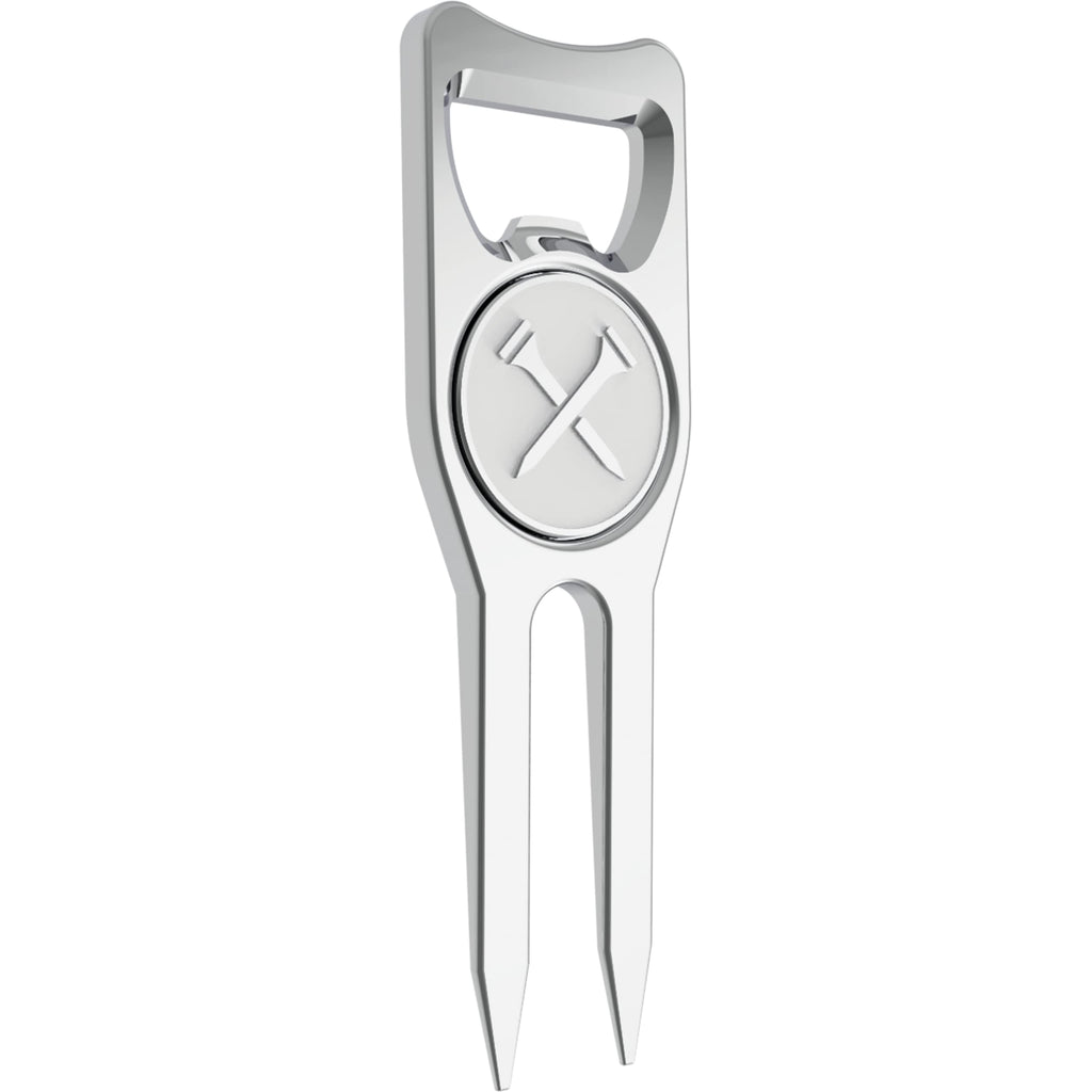 Blue Tees Golf - 6 In One Divot Repair Tool - Silver