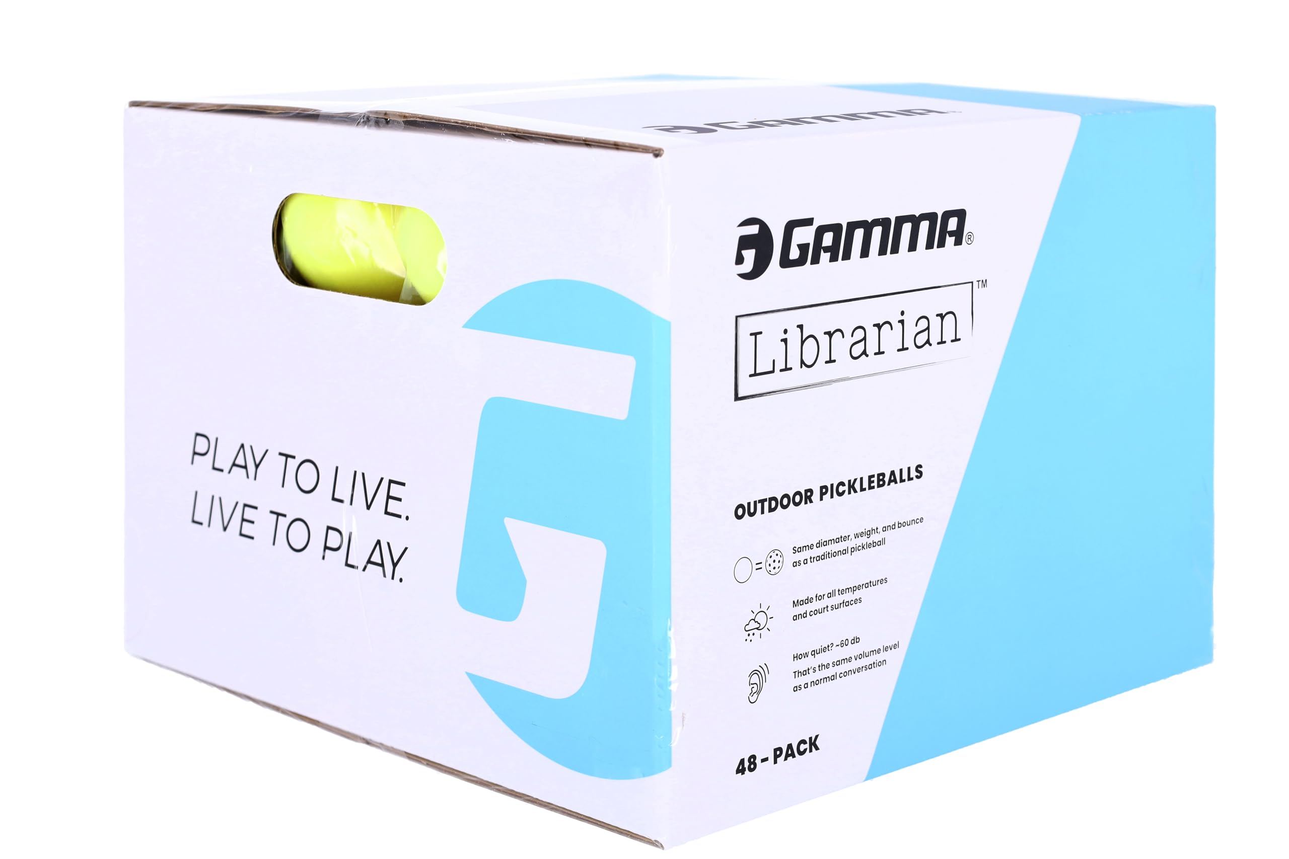 Gamma Librarian Foam Pickleball Balls, Foam Balls For Pickleball Practice With True Bounce On All Surfaces, Box Of 48