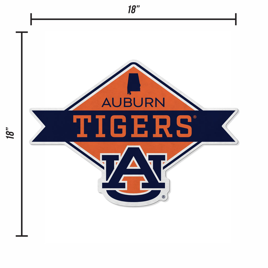Rico Industries Ncaa Auburn Tigers Diamond Shape Cut Pennant - Home And Living Room D  Cor - Soft Felt Ez To Hang