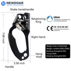 Newdoar Left Hand Ascender Rock Climbing Tree Arborist Rappelling Gear Equipment Ce Certified Rope Clamp For 8~13Mm Rope(Left Ha
