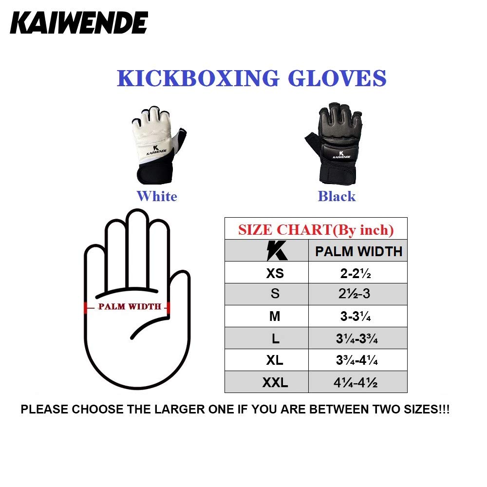 Half Finger Kickboxing Gloves - Also Fit For Taekwondo Sparring,Training Light Workouts, Muay Thai, Martial Arts(Karav Maga),Kar